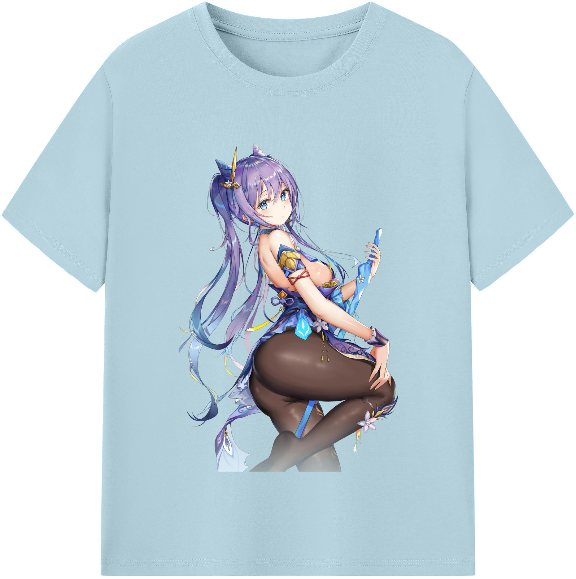 げんし神 刻晴 こくせい genshin Kokusei 綿100％半袖Tシャツ（フロントプリント）